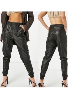 Spanx faux leather joggers In Black Size S